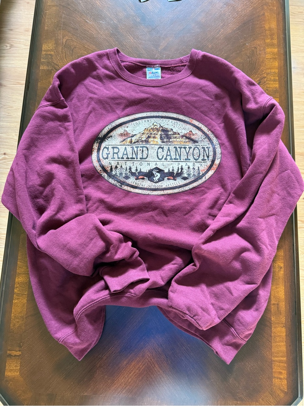 Grand Canyon Kids Sweatshirt - Burgundy Crewneck
